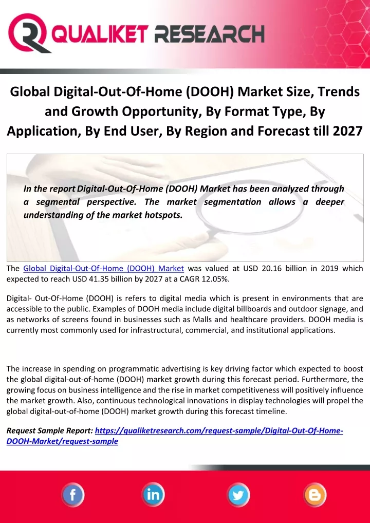 global digital out of home dooh market size