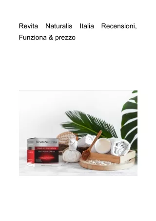 Revita Naturalis Italia Recensioni, Funziona & prezzo