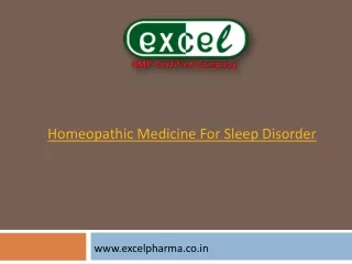 Homeopathic Medicine For Sleep Disorder
