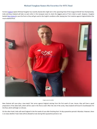 michael vaughan names his favorites for wtc final