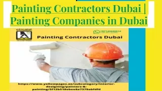 Painting Contractors Dubai | Painting Companies in Dubai