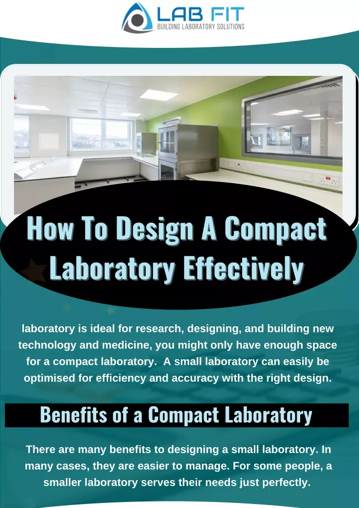 laboratory is ideal for research designing