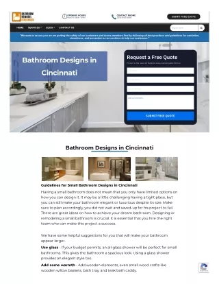 bathroom designs in Cincinnati