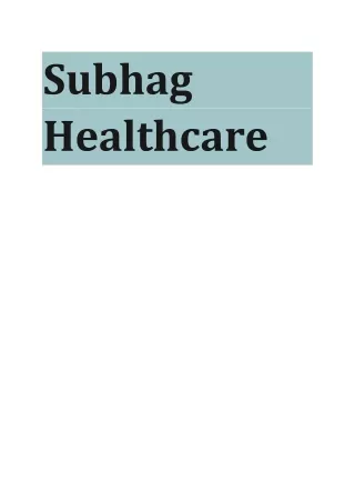 subhag healthcare