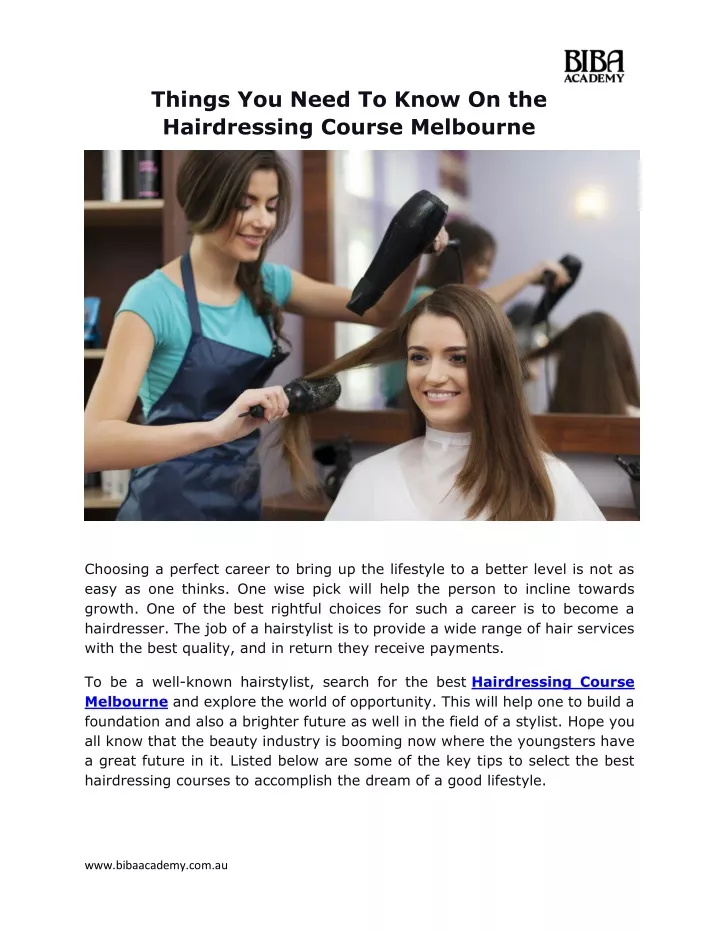 things you need to know on the hairdressing