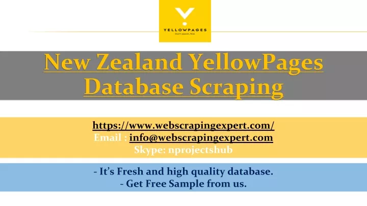 new zealand yellowpages database scraping