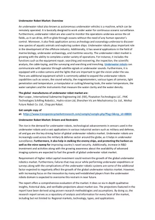 underwater robot market overview