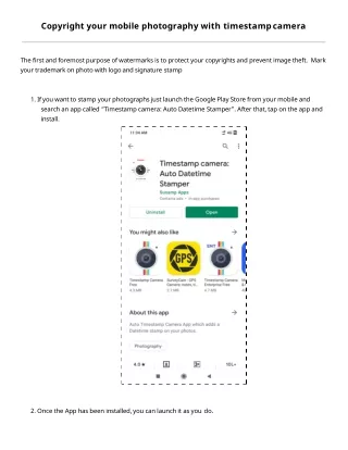 copyright your mobile photography with timestamp