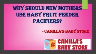 Why Should New Mothers Use Baby Fruit Feeder Pacifiers