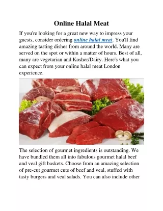 Online Halal Meat