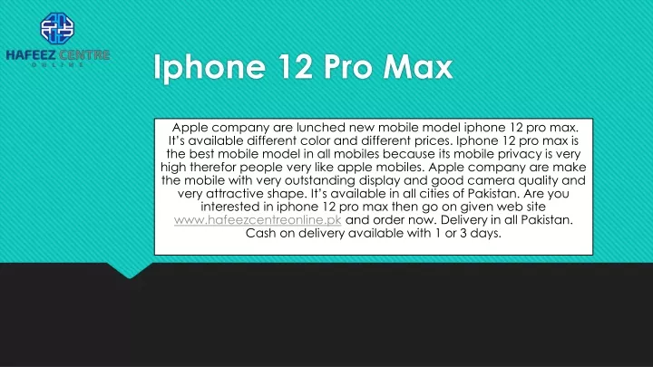 presentation iphone 12 pro