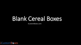 Blank Cereal Boxes custom blank cereal box