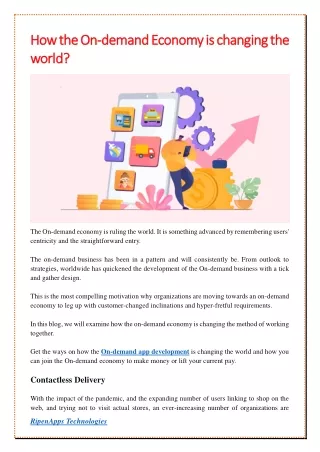 how the on how the on demand economy is changing