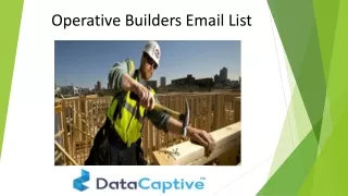 Operative Builders Email List