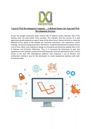 laravel web development company a robust source