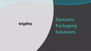 Dynamic Packaging Solutions