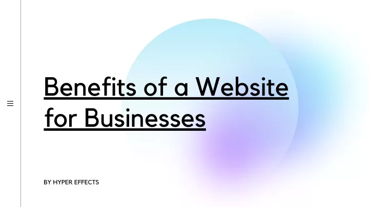 benefits of a website for businesses