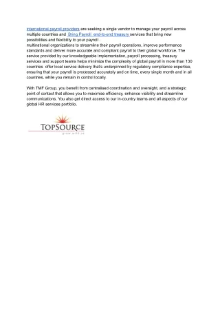 international payroll providers are seeking