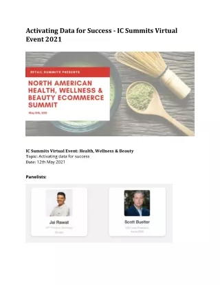 activating data for success ic summits virtual