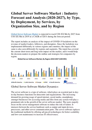 global server software market industry forecast