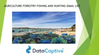 Agriculture-Forestry-Fishing and Hunting Email List