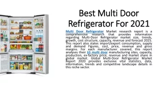 Best Multi Door Refrigerator For 2021