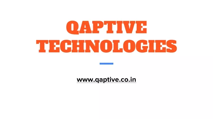 qaptive technologies