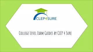 CLEP Exam Workbook and Study Guide by CLEP 4 Sure