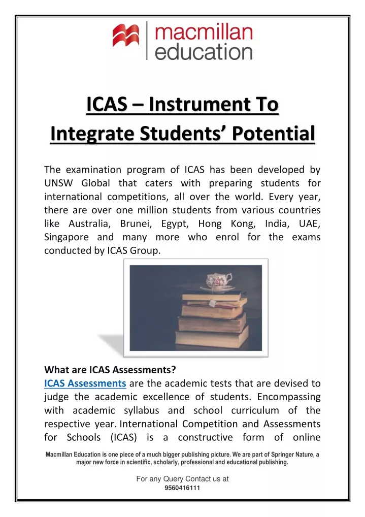 icas instrument to integrate students potential
