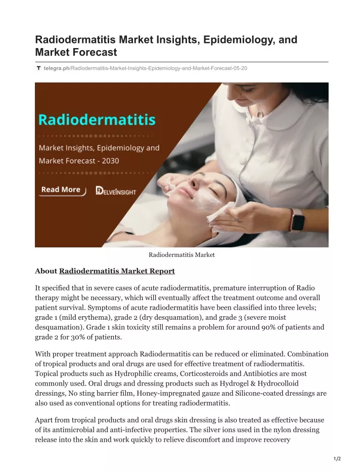 radiodermatitis market insights epidemiology