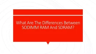 what are the differences between sodimm