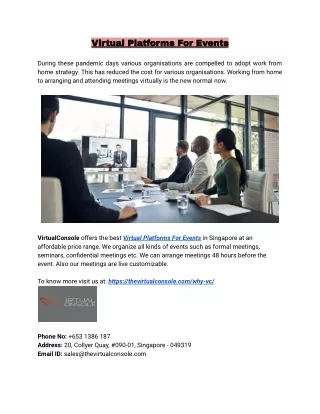 virtual platforms for events