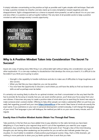 How To Maintain A Positive Mindset Throughout The Pandemic