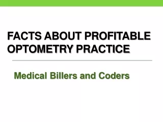 facts about profitable optometry practice