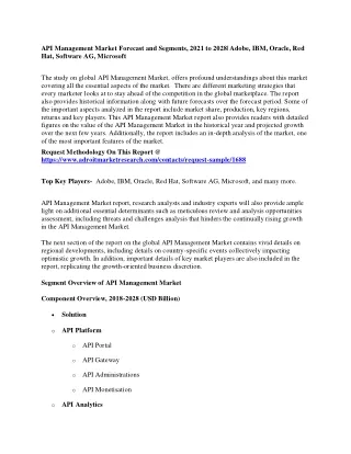 api management market forecast and segments 2021