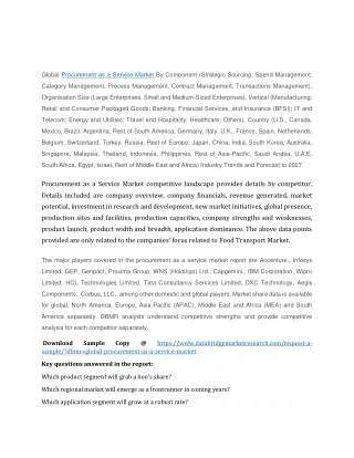 global procurement as a service market