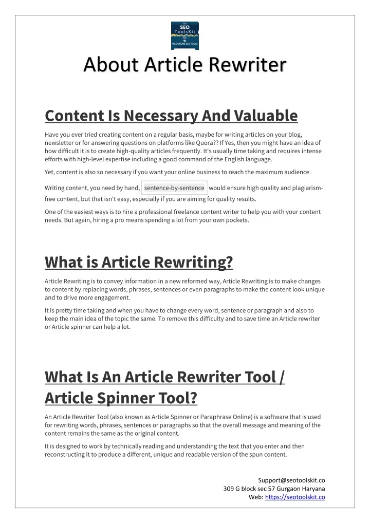 about article rewriter