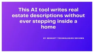 this ai tool writes real estate descriptions