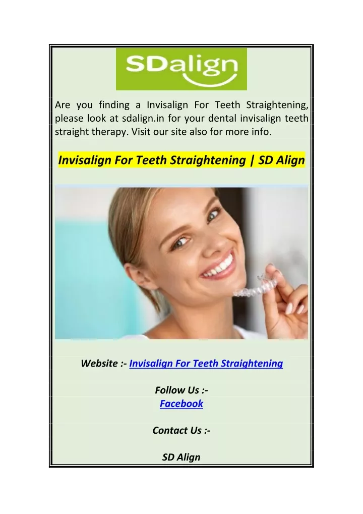 are you finding a invisalign for teeth