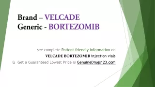 brand velcade generic bortezomib