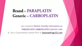 brand paraplatin generic carboplatin