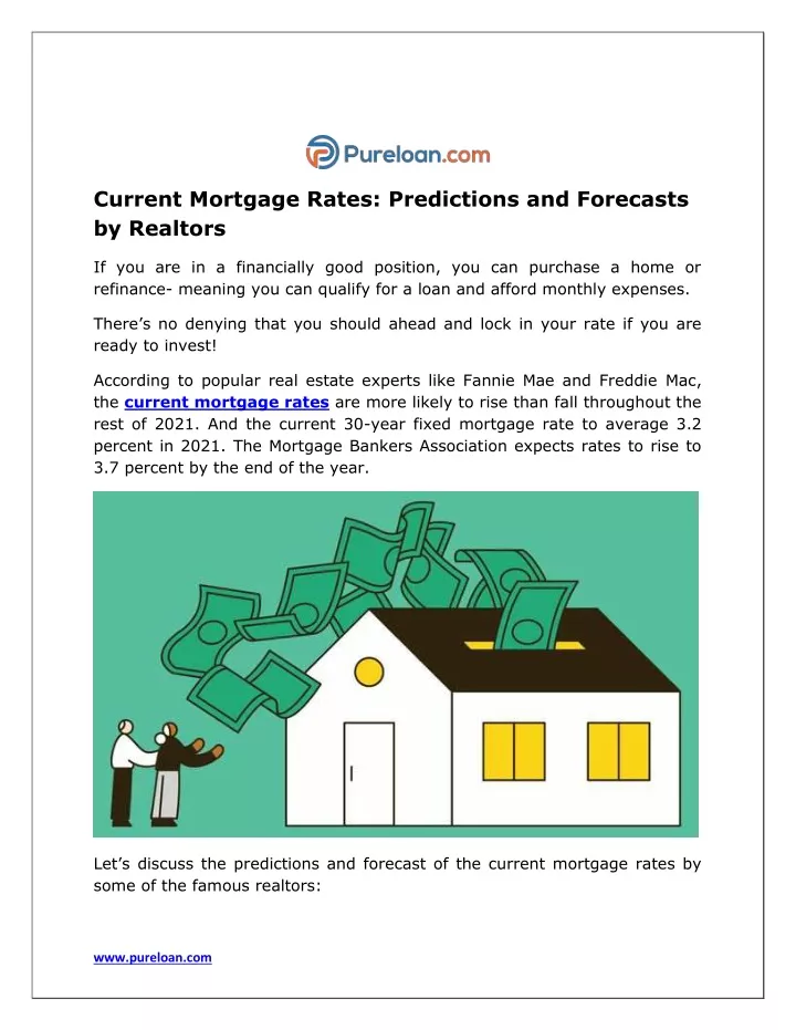 current mortgage rates predictions and forecasts