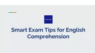 smart exam tips for english comprehension