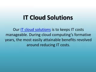 IT Cloud Solutions