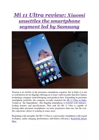 mi 11 ultra review xiaomi unsettles