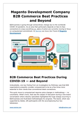 Magento Development Company - B2B Commerce Best Practices