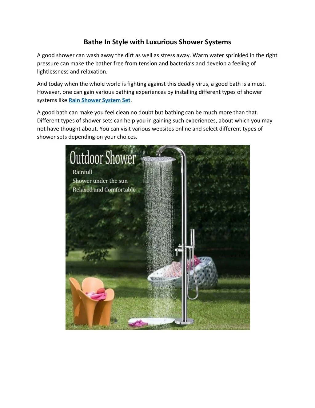 PPT - Bathe In Style with Luxurious Shower Systems PowerPoint ...