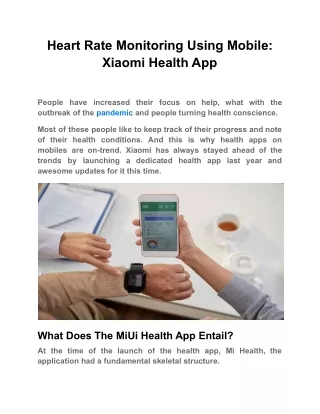 Heart Rate Monitoring Using Mobile_ Xiaomi Health App