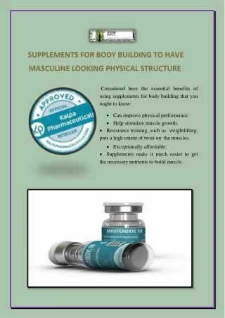 supplements for body building to have masculine