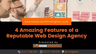 4 Amazing Features of a Reputable Web Design Agency